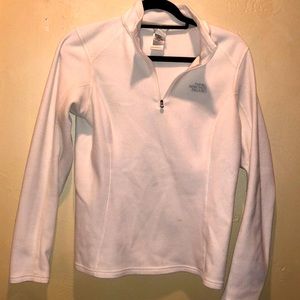 VEUC the north face quarter zip white size Med